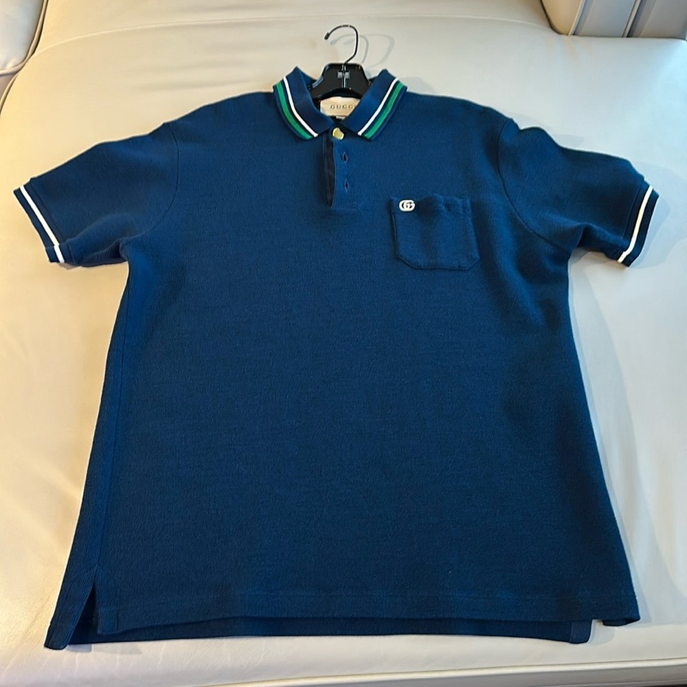 GUCCI - WOOL COTTON POLO SHIRT - SIZE XL